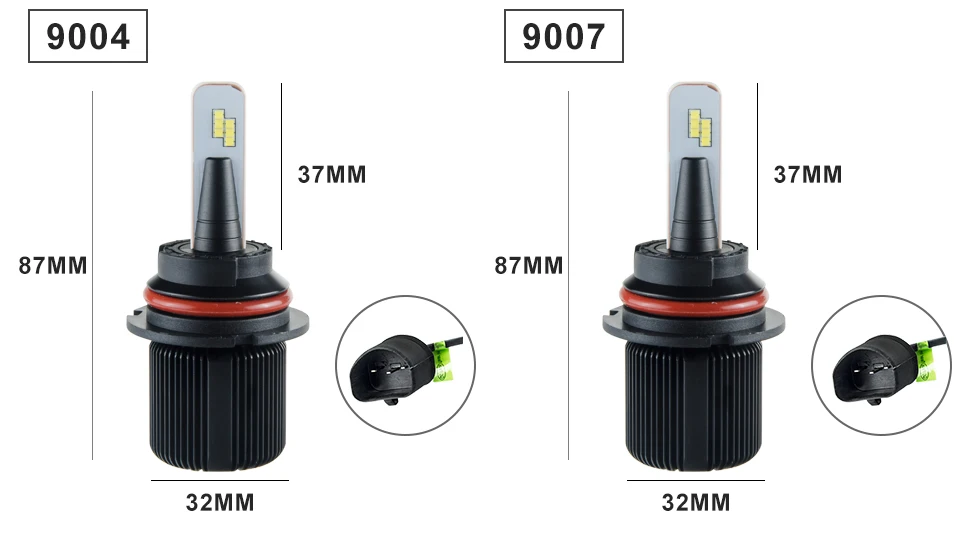 12V H7 Led Canbus H4 Car Headlight Bulb H1 H13 H11 8000LM Auto 9005 HB3 9006 HB4 9007 9004 6500k Led Automobiles Light Bulbs 24V (16)