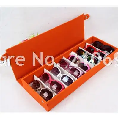 8b качество очков очки Солнцезащитные очки для женщин ящик для хранения Чехол лоток Дисплей провести 8 шт. очки 8 цветов - Цвет: Orange