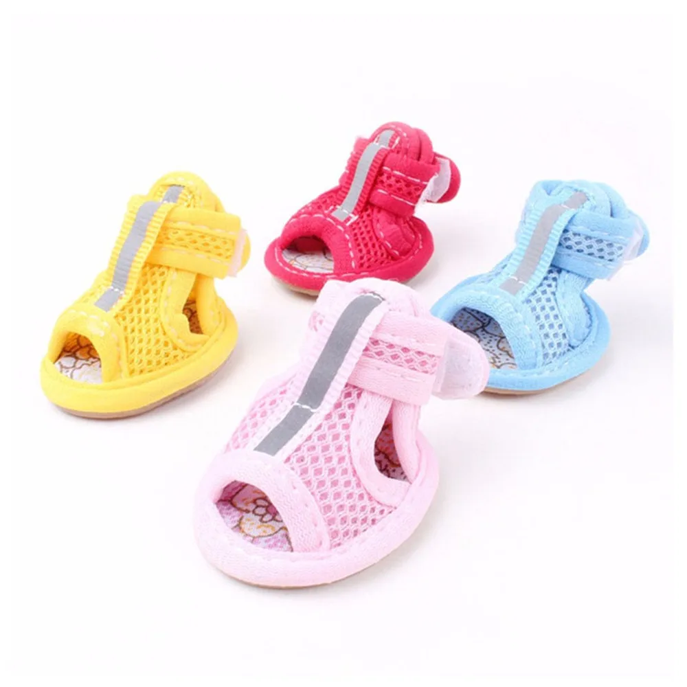 Pet Dog Summer Shoes Mesh Breathable Shoes Sandal Soft Anti Slip Dog