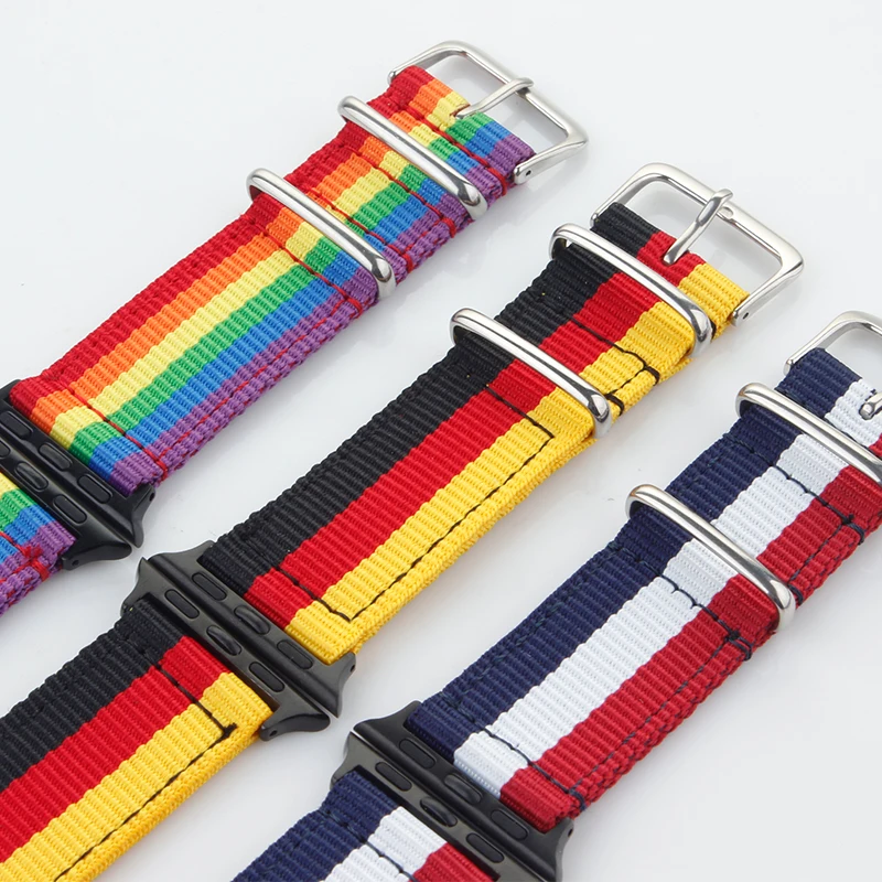 группа для яблочные часы ремешок apple watch Apple часов аксессуар Pride ремень радужный