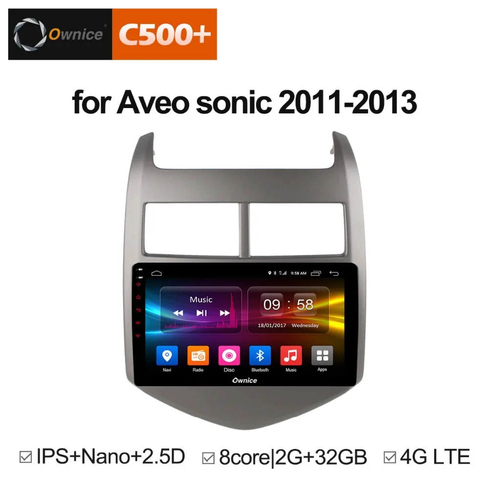 Discount 9" IPS Octa 8 Core Android 8.1 Car DVD player FOR CHEVROLET AVEO SONIC 2011 2012 2013 Car audio stereo GPS Navi DSP CarPlay ADAS 2