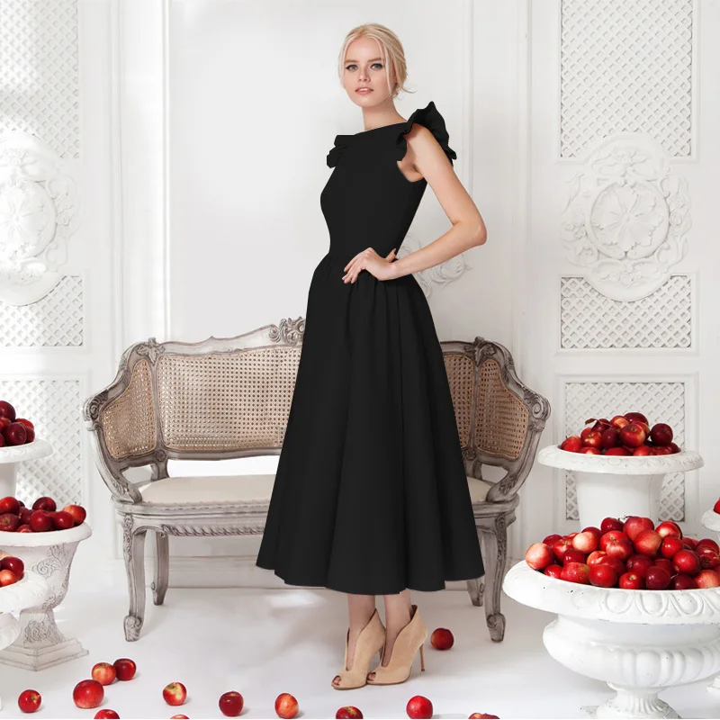 

ZTVitality 2018 Vestidos New Casual Solid Ruffles Sleeveless Long Dress Summer Women Dresses Fashion O-Neck Party Dress Vestido