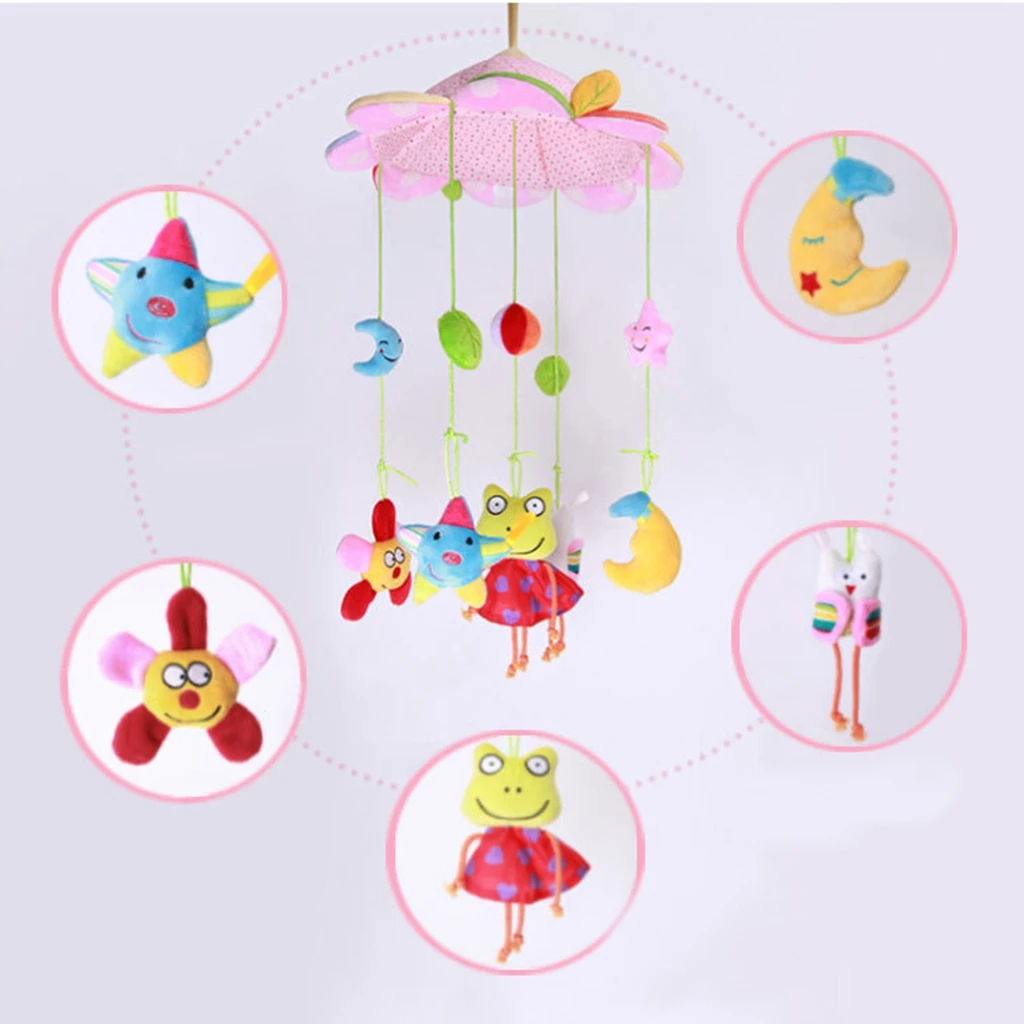 Baby Bed Bell Animal Musical Crib Mobile Hanging Rattles Kid Early Education Toys