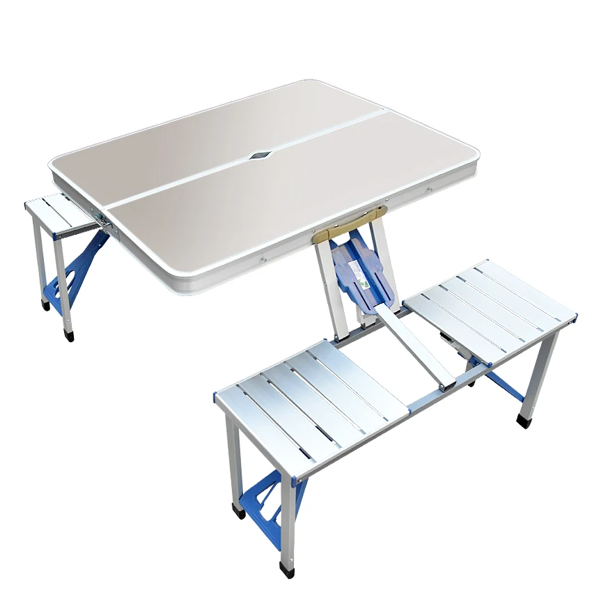 Многофункциональный прочный портативный открытый барбекю кемпинг алюминиевый сплав складной стол для пикника обеденный стол табурет