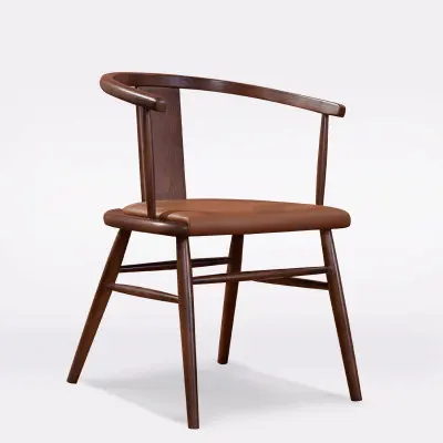 Solid wood dining chair Neoclassical Nordic Chinese style chair simple modern high end bedroom study leisure chairs
