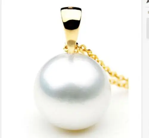 

Free Shipping >>>>> charming pair of 10-11mm south sea white pearl pendant silver chain