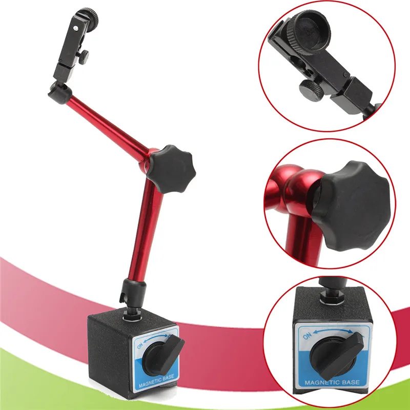 

Total Height 350mm Big Universal ON/OFF Stand Base Flexible Magnetic Base Holder Stand Tool & Dial Indicator Test Tool