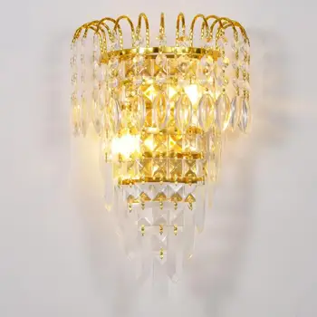 

Luxury LED Crystal Wall Lamp Bedside Lamp Aisle Stairs Hotel 110V 220V