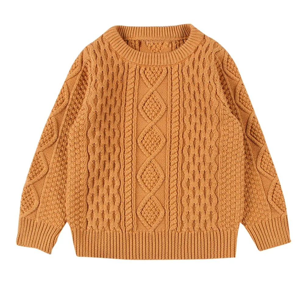 Новая детская одежда теплые хлопковые пуловеры для мальчиков, свитера с плюшевой подкладкой зимняя Осенняя вязаная Свободная куртка для девочек топы, 12 мес.-6 лет, 827
