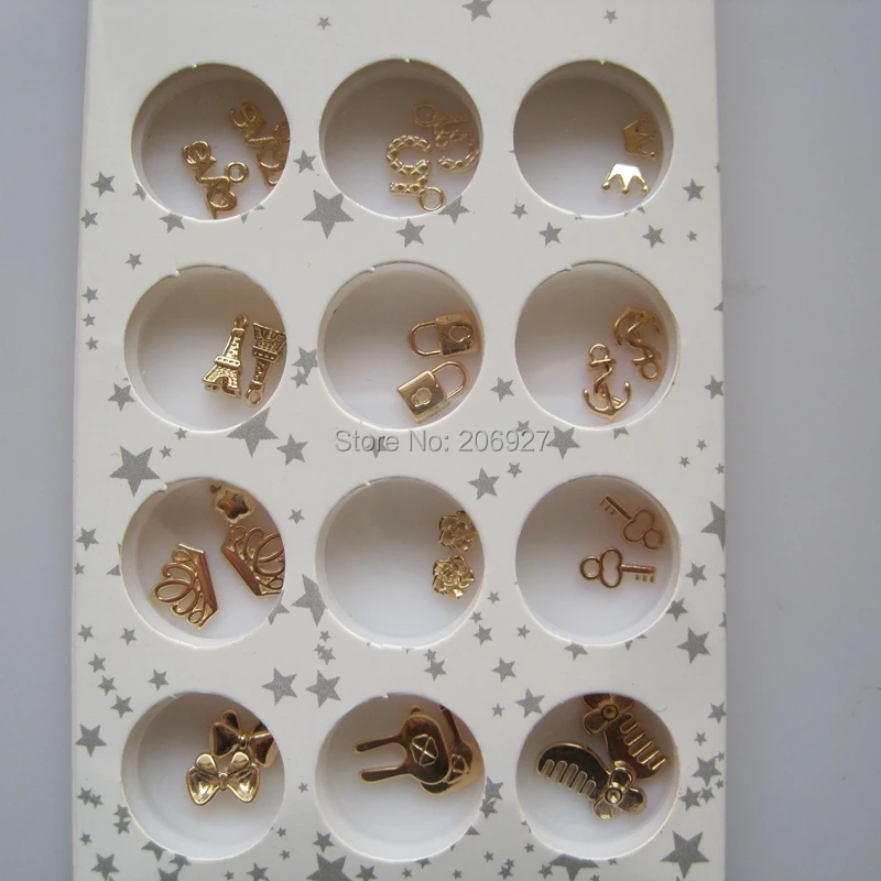 

OD-78 1pc 3D Metal Deco Set 12 different designs Set