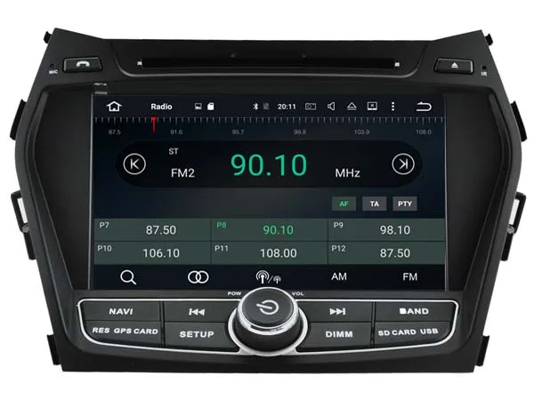 Best Android 8.0 CAR Audio DVD player FOR HYUNDAI IX45 2013/SANTA FE 2013 gps Multimedia head device unit receiver BT WIFI 19
