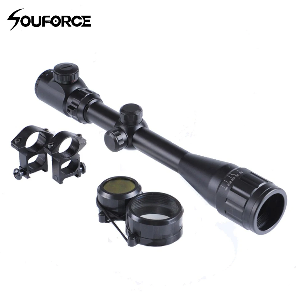 

Hunting Rifle Scope 4-16X40 AOL Red/Green Mil Dot Optic Sight Riflescope with Adjustable Objective Lens for Outdoor