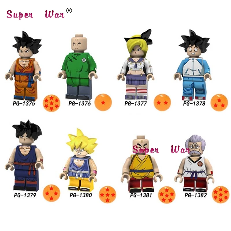 Однослойные строительные блоки Dragon Ball Z Son Goku Krillin Luch Gohan Wu Taidou экшн-коллекция