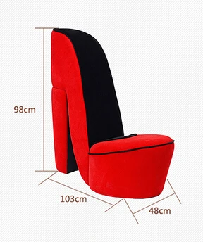 Creative high heels art lazy sofa. Chair. Clothing shoe store the living room. A single cloth art sofa luxurious lamb fleece disassembling and washing single person rotating cloud small sofa creative net red leisure lazy