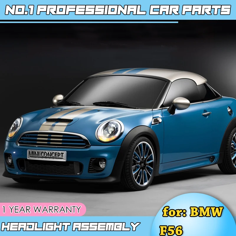 

Car Styling-For Mini F56 cooper headlights For F56 LED head lamp Angel eye led DRL front light Bi-Xenon Lens xenon HID
