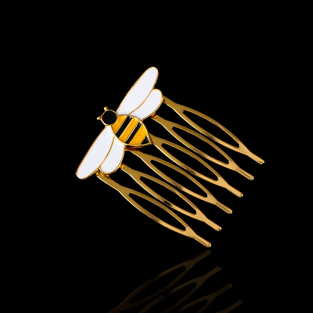 

Fashion Bee Shape Hair Comb Hair Clip Bee Inserted Comb DIY Hair Accessories Women Hair Tool hair accessories