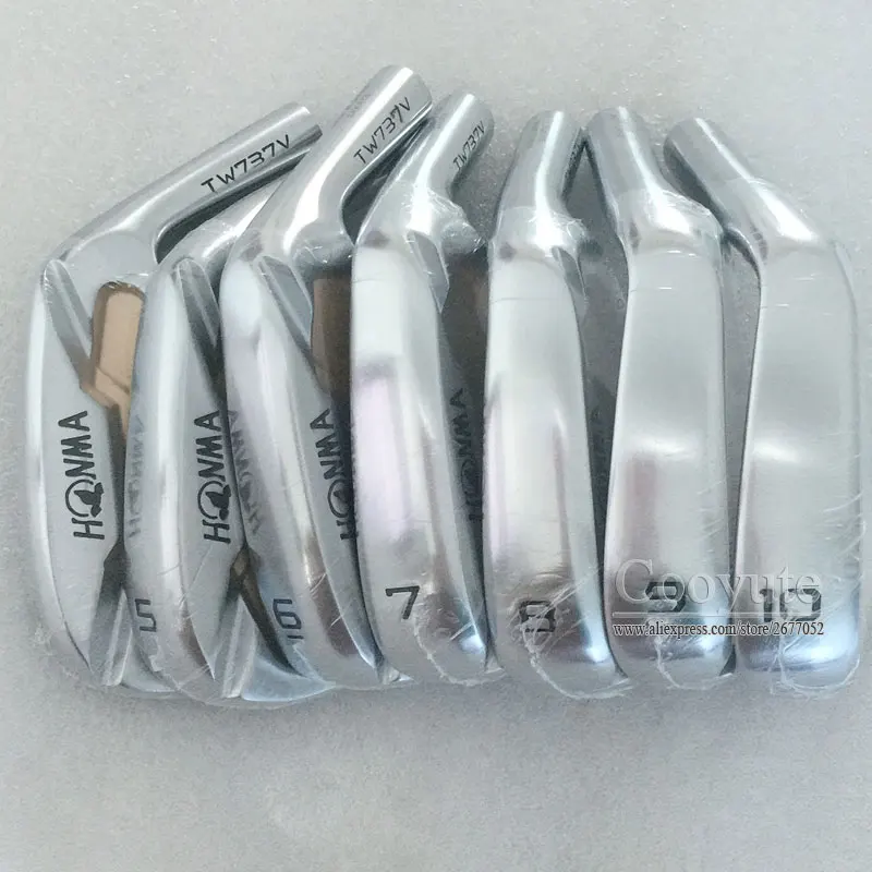 Новые cooyute мужские HONMA Golf heads набор TW737V утюги для гольфа Золотой Набор для игры в гольф 4-10 TW737V Клубные головки без вала