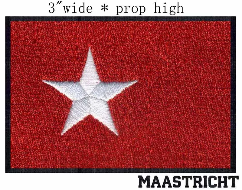 

Maastricht, Netherlands Flag 3"wide shipping/five-pointed star /A red field/historical flag
