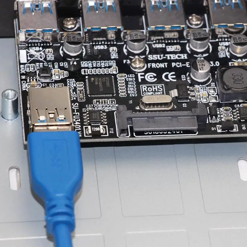 SSU FU3401 PCI-E на 4 порта USB 3,0 PCI Express карта расширения для рабочего стола