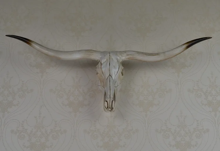 Buy wall mounted longhorn ox skull wall art plaque
