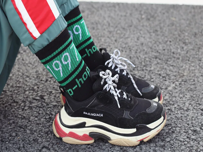 Новый оригинальный дизайн Корейская версия Harajuku модный бренд хип хоп длинные носки 1997 Улица пара носки скейтбордиста