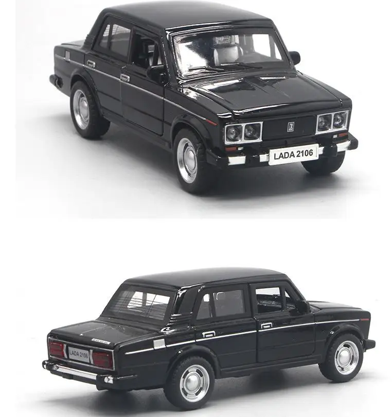Goede Hot koop, Retro russische lada auto, hoge simulatie 132 alloy pull back LADA model, 4 open deur, Russische auto speelgoed, gratis verzending