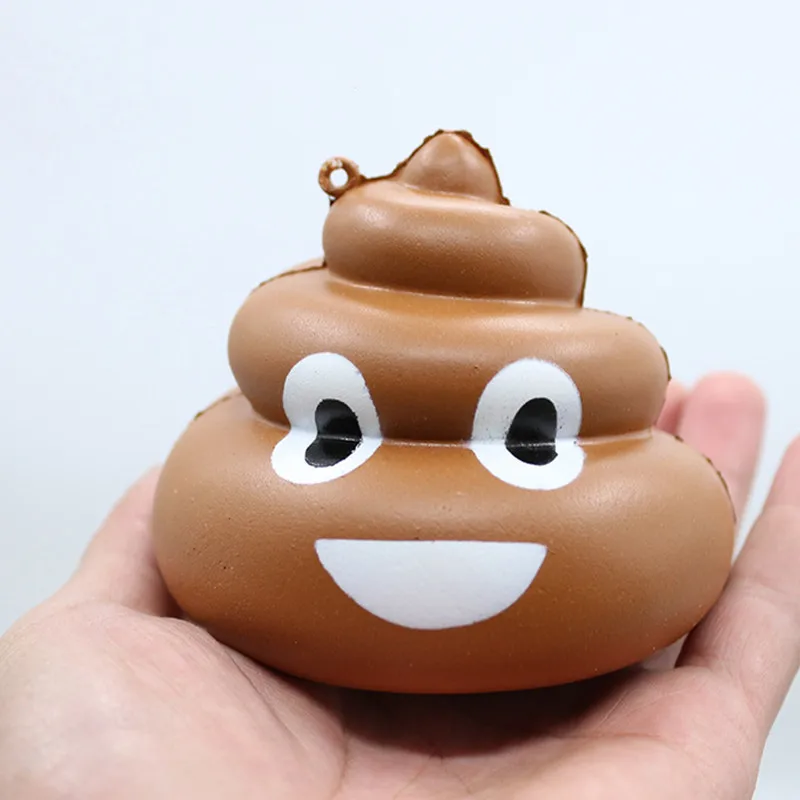 Cute Rubber Car Ornaments Auto Interior Decorations Poo Squishy Toys Squeeze Ornament Car Styling Charm Kids