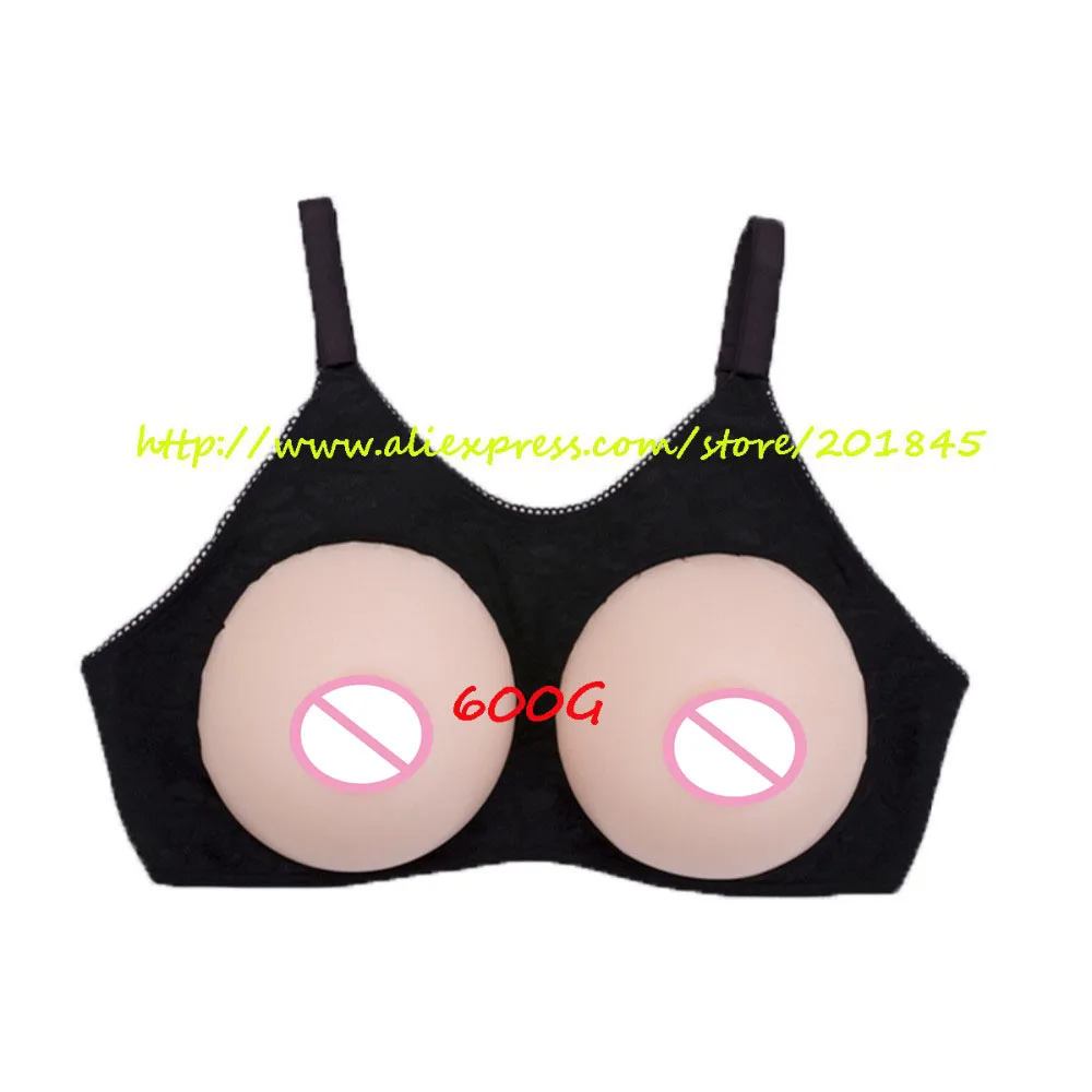 

Hot 600g/Pair Silicone Breast Forms Fake False Prosthesis Strap Artificial Chest Enhancer Soft Material For Crossdresser