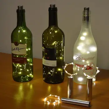 

10pack Battery Power Warm white Bottle Lights LED Cork Shape String Lights for Bistro Wine Bottle Starry Bar Party Valentines