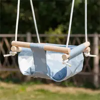 Canvas Hanging Swing Seat Indoor Outdoor Hammock Toy For Toddler Garden Wooden Swing Rocker Children Kindergarten Outdoor Toy 1