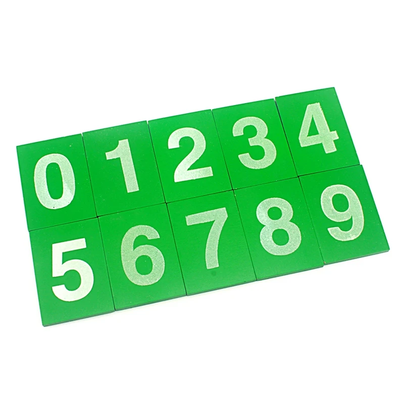 Montessori Baby Toy Math Mini Size Wood Sandpaper Number 0-9 Green Board Early Childhood Education Preschool Training Kids Toys