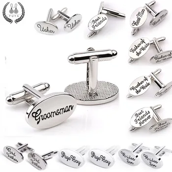 

Trendy father brother of the groom son best friends usher god page boy wedding cufflinks for men cufflinks buttons gifts jewelry