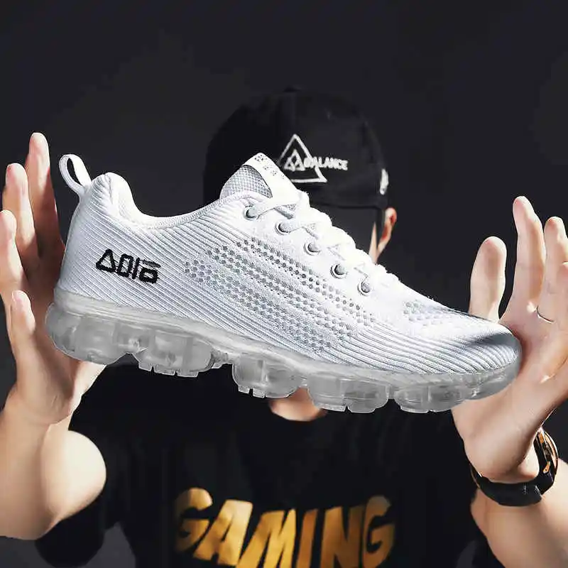 

Casual shoes men 2019 male lightweight breathable mesh sport men sneakers outdoor Mens Shoes Sport Transparent tendon bottom
