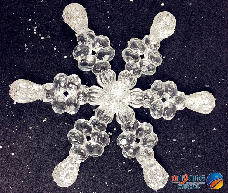 

Christmas ornaments window decorations Christmas tree pendant 12CM acrylic snowflake diamond effect 1 piece