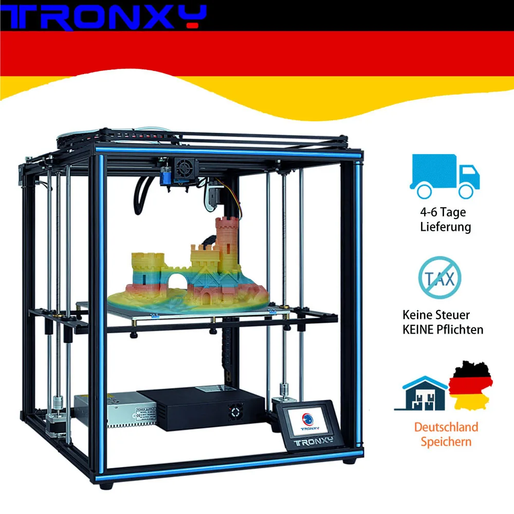

Tronxy 24V upgraded X5SA 3D Printer kit 3.5 inches LCD Touch Screen DIY 0.4mm nozzle high precision Auto leveling 330x330x400mm