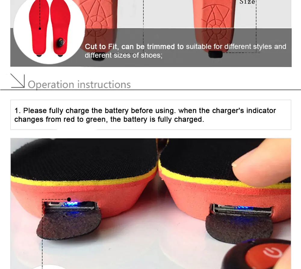Wireless Controll Electric Heated Insoles_11
