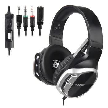 

SADES R17 3.5mm Computer Gaming Headset For Mobile Phone PS4 Nintendo switch Over-ear PC Gamer Stereo Headphones with Microphone