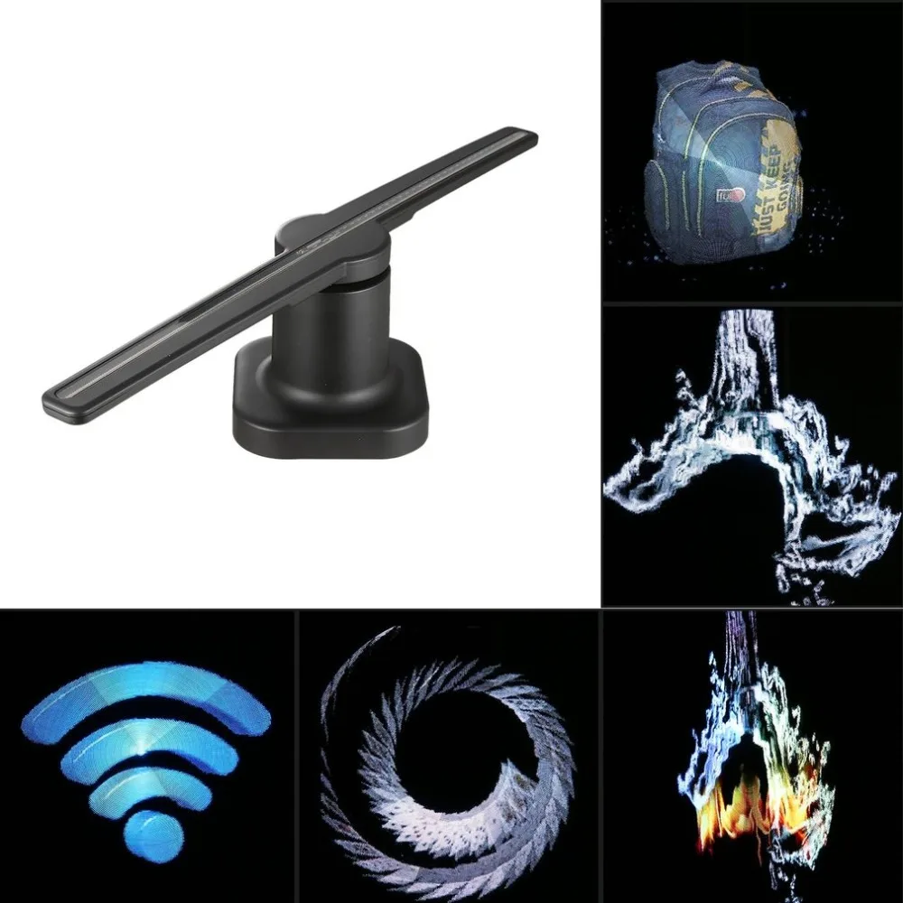 LED WIFI Holographic Projector Portable Hologram Player 3D Holographic Dispaly Fan Unique Hologram Projector