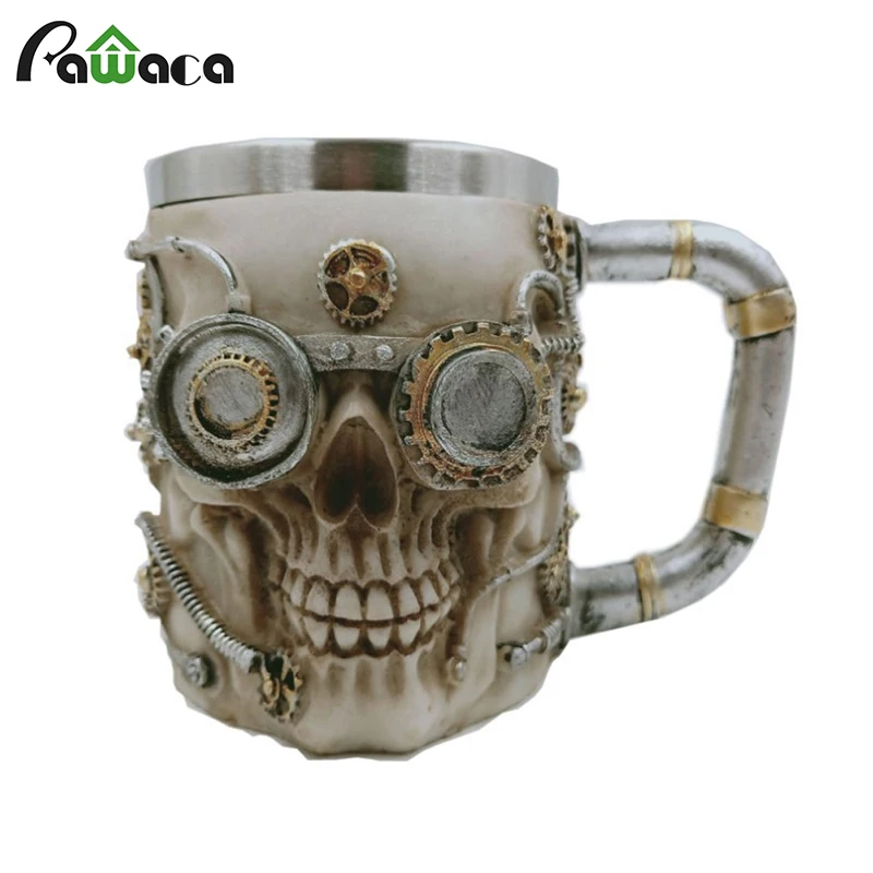 viking skull coffee mug
