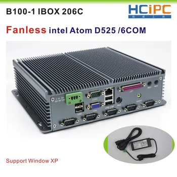 

HCiPC B100-1 IBOX 206C(D525) Fanless industrial PC, industrial computer,Mini BOX PC, ATOM D525 with 6COM R232