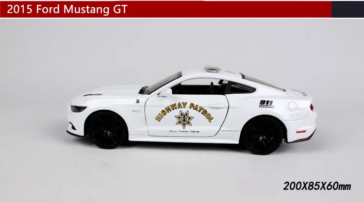 Maisto 1:24 Ford Mustang GT police car alloy authorized car model crafts decoration toy tools Collecting gifts