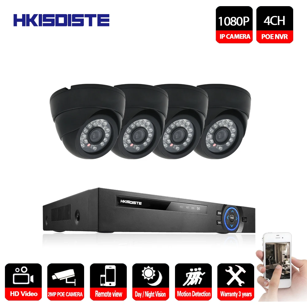 

hKIXDISTE 4CH 5MP Network POE NVR Kit CCTV Security System 5.0MP IP Camera indoor IR Night Vision Surveillance Camera System