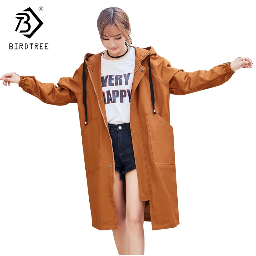 

Fashion 2018 New Autumn Women Coat Fashion Zipper Black And Gray Solid Hooded Tops Long Sleeve Elegant Wide-waisted Hots C87231L