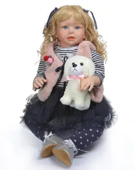 

Silicone vinyl reborn baby dolls toys lifelike real baby 1 year old toddler doll gift toys clohting model 70cm NPK