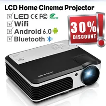 CAIWEI Android WIFI LED Projector Home Cinema Bluetooth Proyector Support 1080P Video Projection Beamer TV PC HDMI Miracast