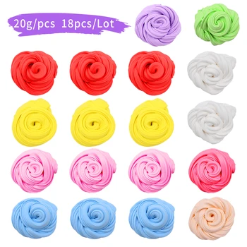 

18PCS Slime DIY Toys Supplies Soft Clay Floam Stress Relief Release Light Clay Plasticine Toys for Children Slime Charm