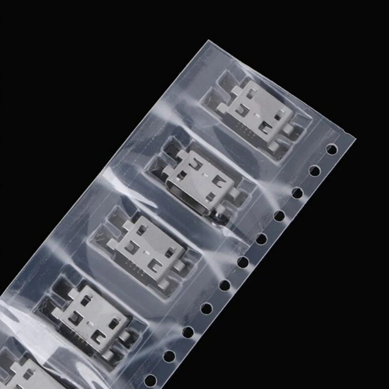 

10pcs Mini USB Jack Connectors Micro USB Type B 5 Pin Female Connector Charging Socket Four Feet Plug Connectors 0.8*0.6mm