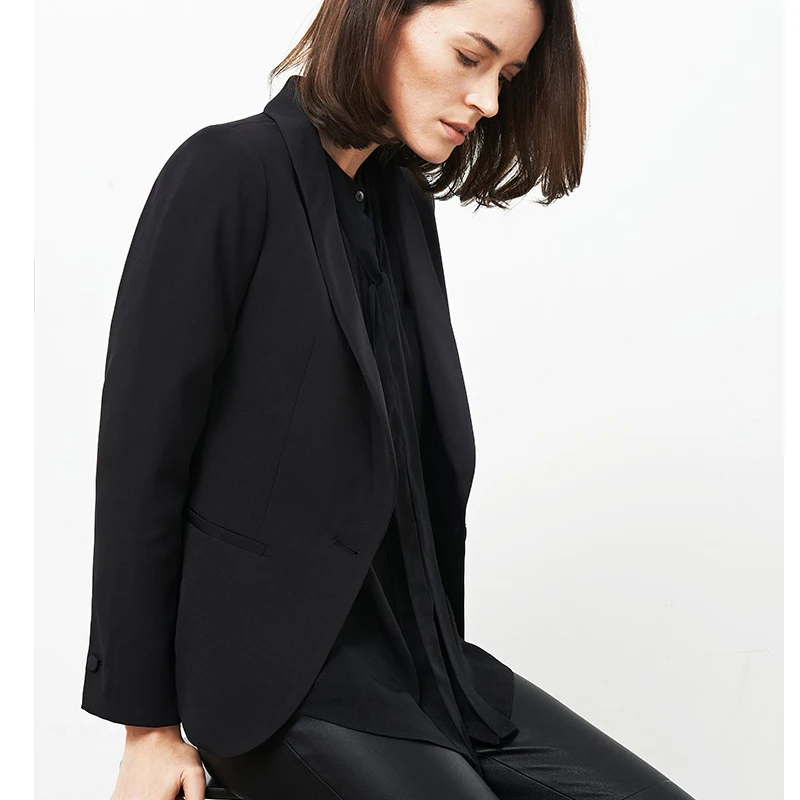 

black Pantsuits With Jackets And Pants Office ladies Business Women Pant Suits Female Trousers Sets