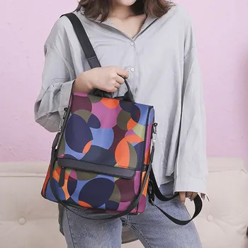 

OCARDIAN Backpack Travel Women Small New Fashion Casual School Color Matching Wild Fashion Leisure Student Bag A5