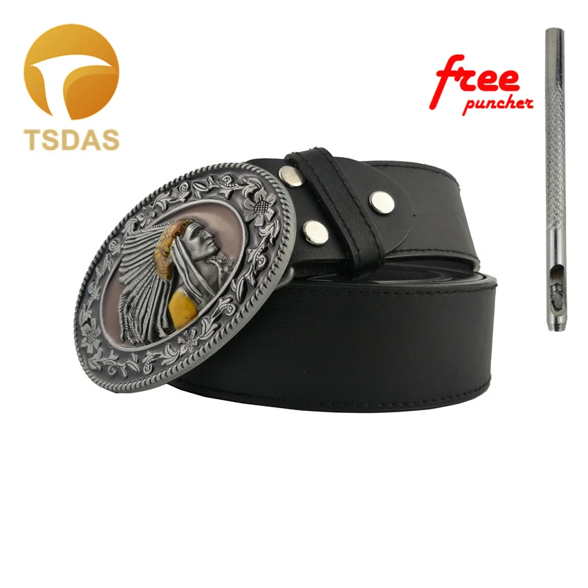 

Native American Indian Belt Buckle With Color Enamel, Metal Belt Buckle Head Suit 4cm Width Belt Free Shipping